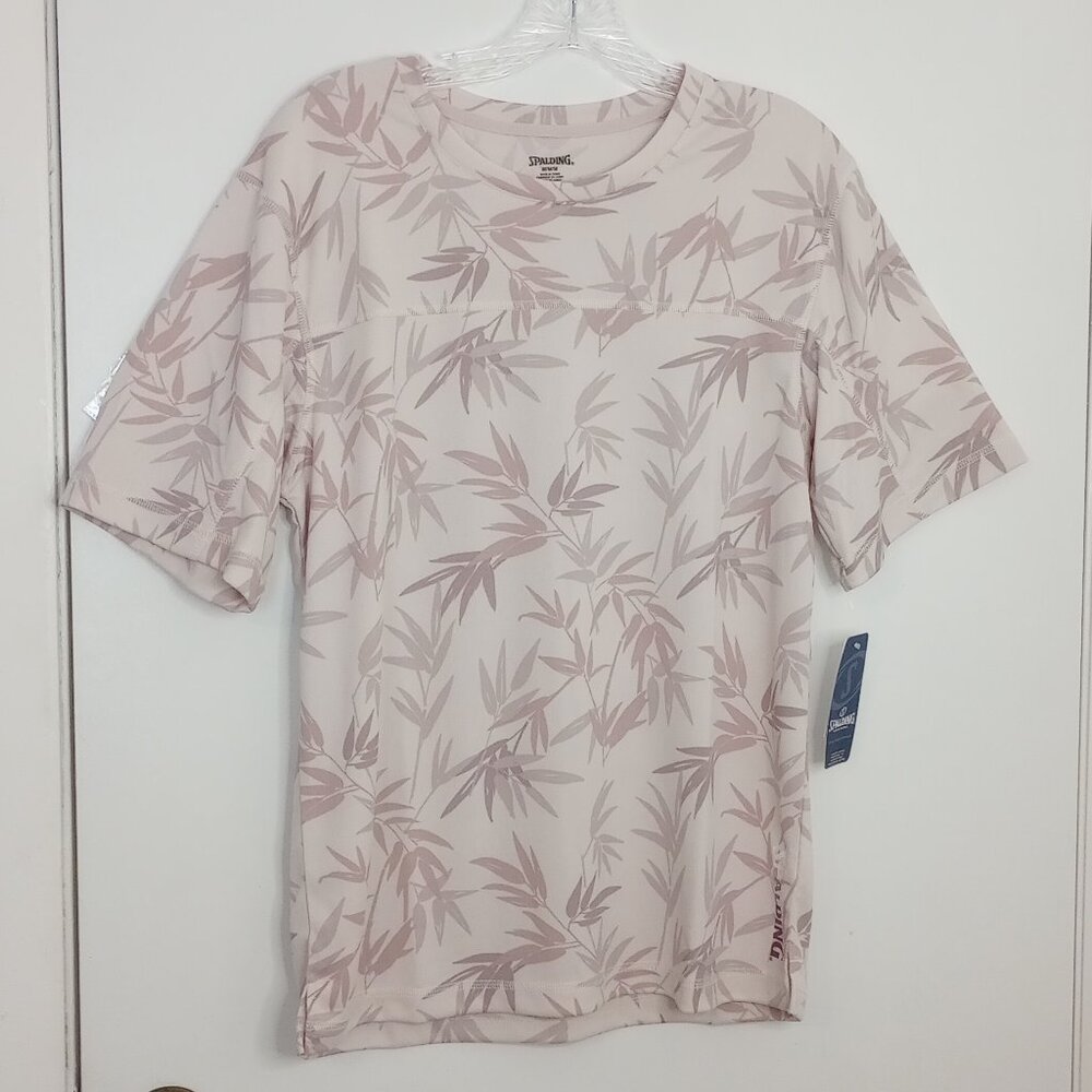 Spalding Men's Lilac Ash Bamboo Mesh Gym Essentials T-Shirt